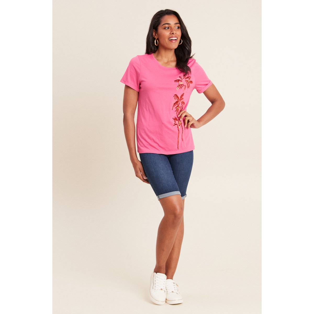 T-shirt manches courtes rose fushia, BREAL