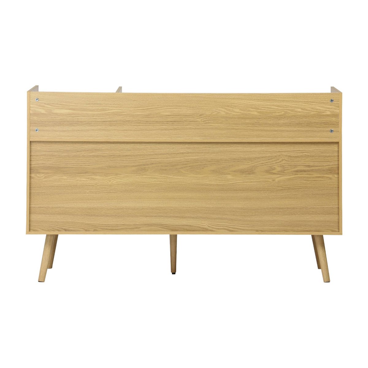 Meuble vinyle XL vintage décor bois 130cm DUNE naturel, SWEEEK