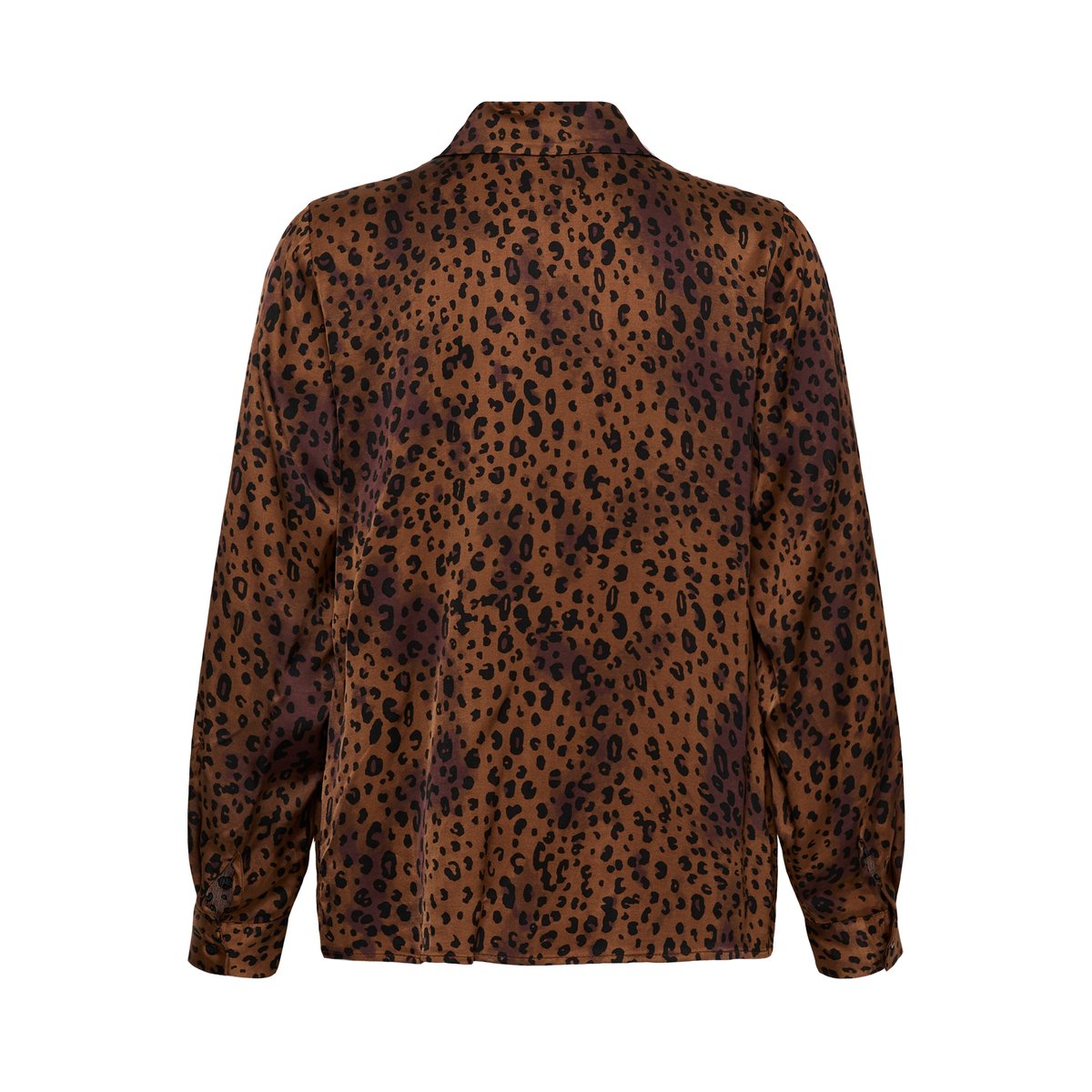 Chemise à manches longues marron brown leopard, CULTURE