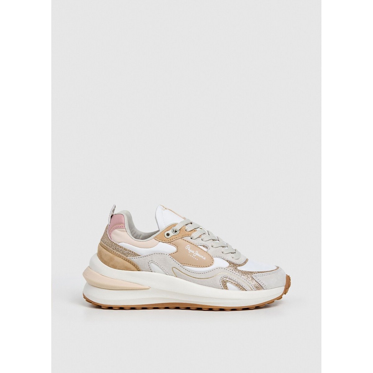 Sneaker Winslow Glit beige/rosa, PEPE JEANS