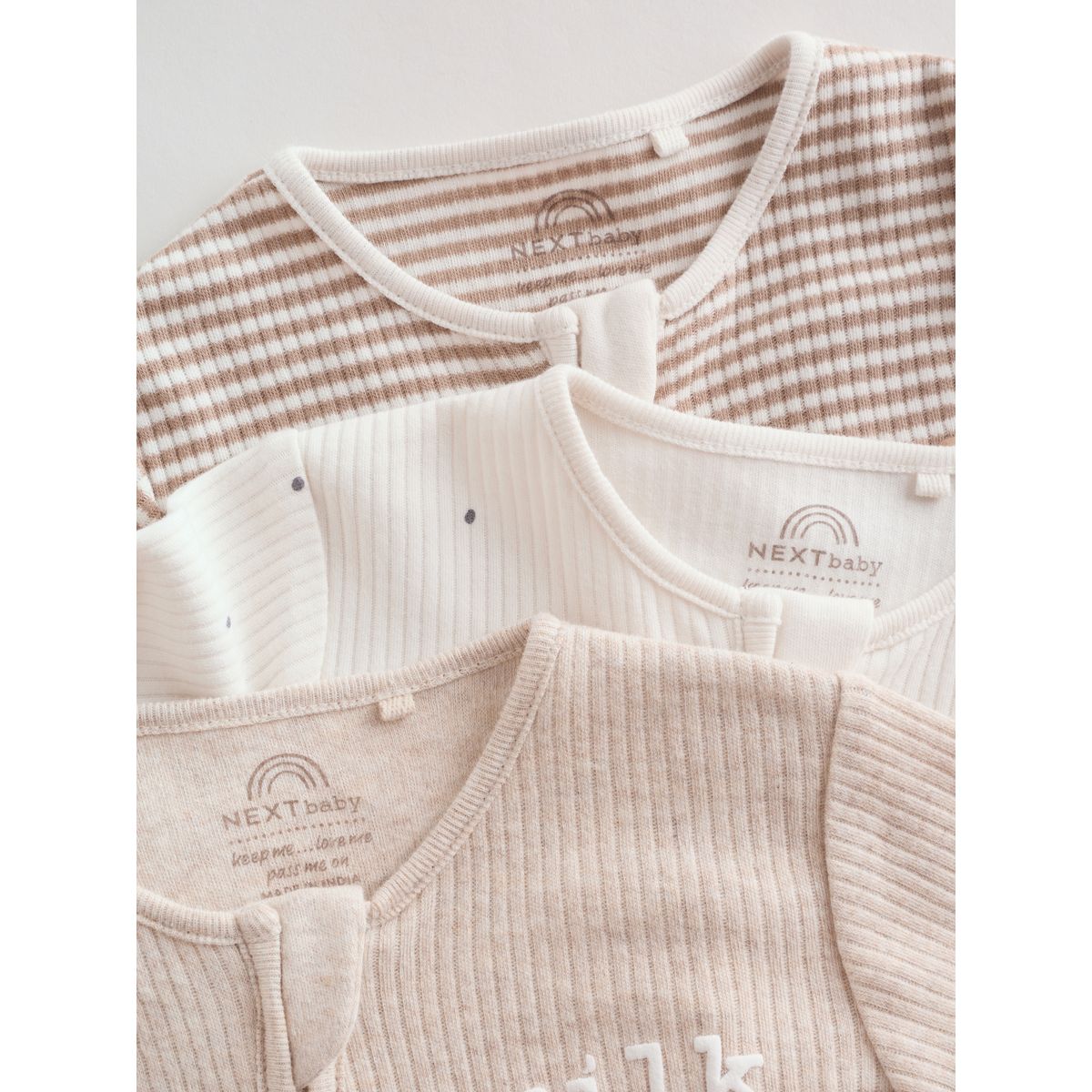 Dors-bien à zip double sens bébé, lot de 3 milkclub neutre, NEXT
