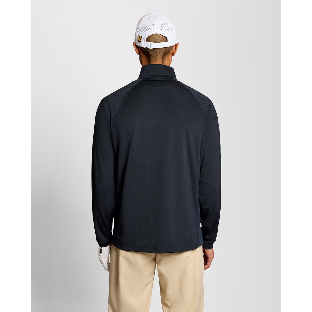 Couche intermédiaire mesh à panneaux bleu foncé marine, LYLE & SCOTT