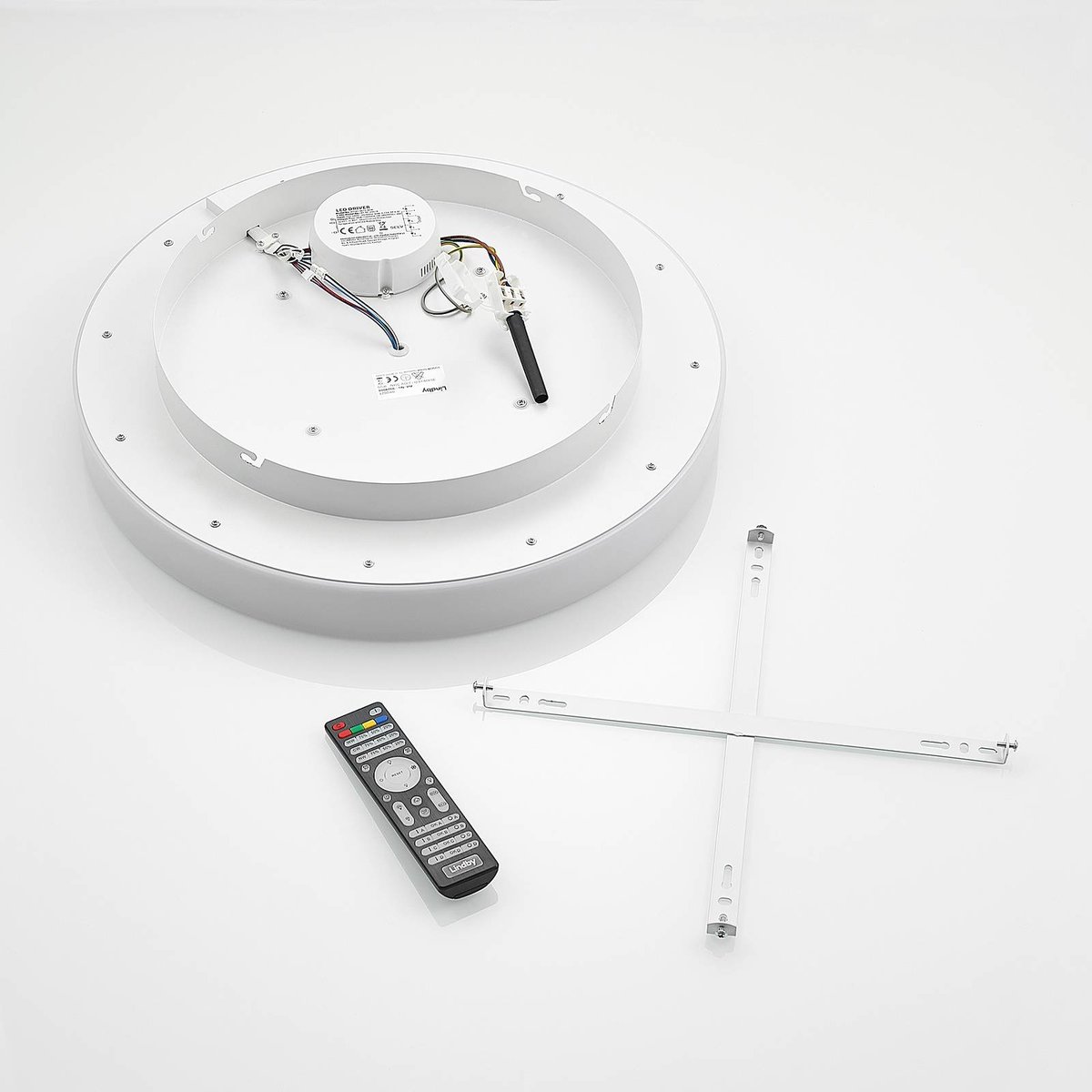 Plafonnier en métal moderneLED, Wikani blanc, LINDBY