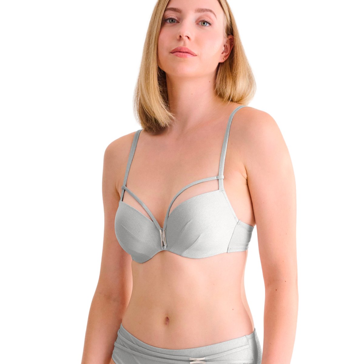 Haut maillot de bain préformé BLUE LAGOON argent, LISCA