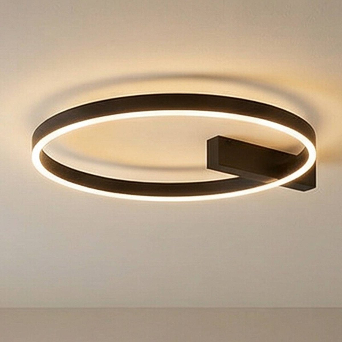 Plafonnier en aluminium moderneLED, Isalin noir, blanc, LUCANDE