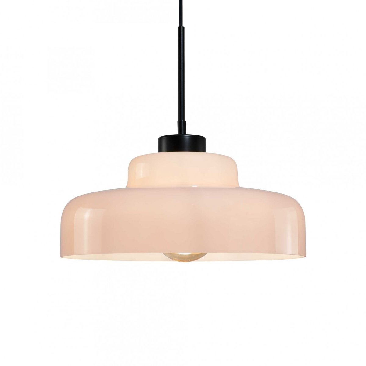 Suspension en verre et métal, LIGO rose, C-CREATION