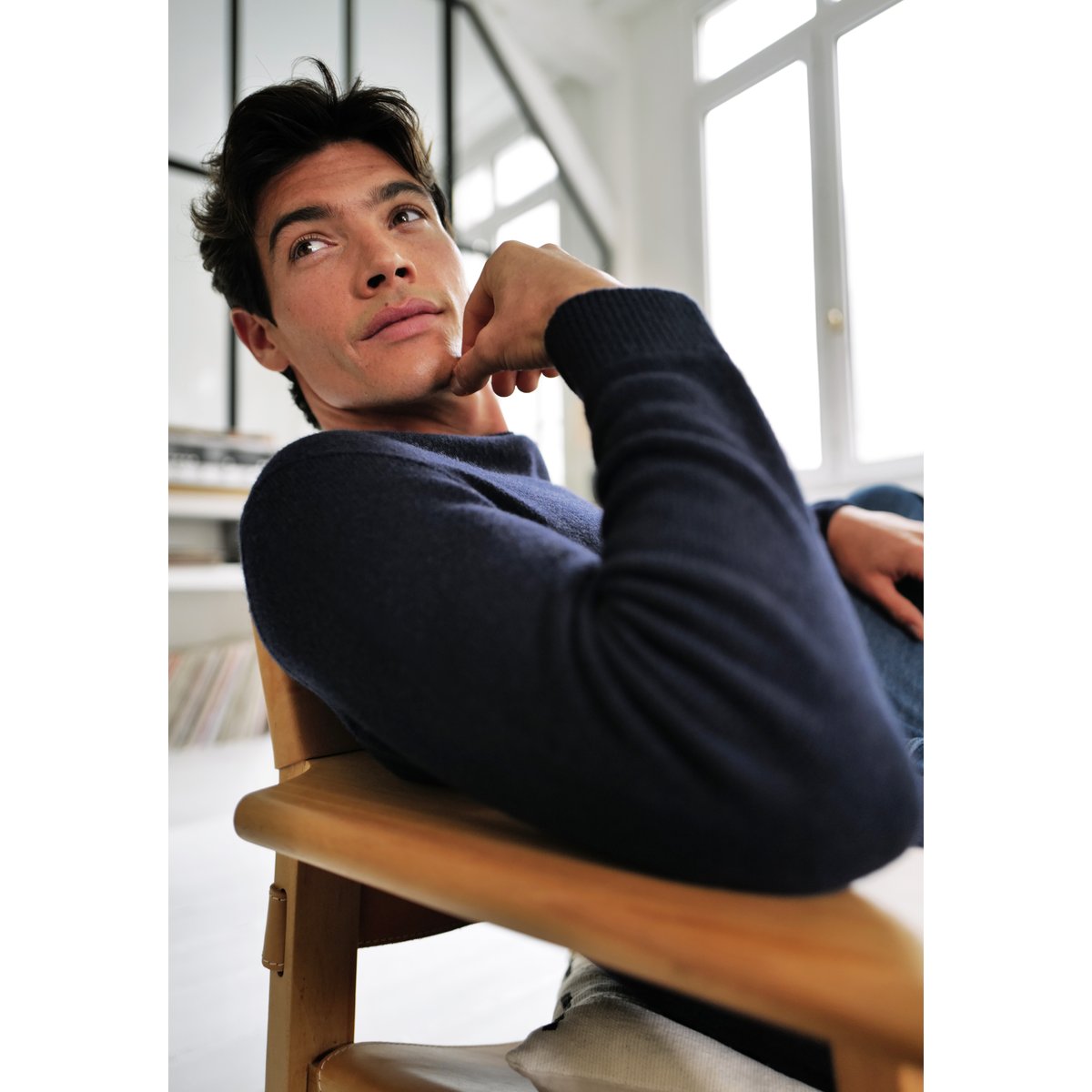 Pull en maille JeanPull marine, LE SLIP FRANCAIS