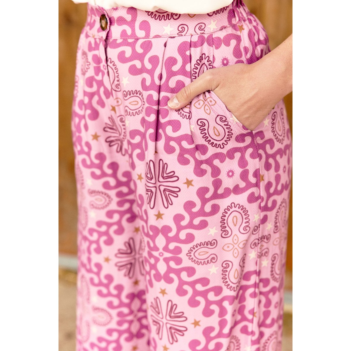 Pantalon large imprimé ethnique POZO 47-cowboy, LA PETITE ETOILE