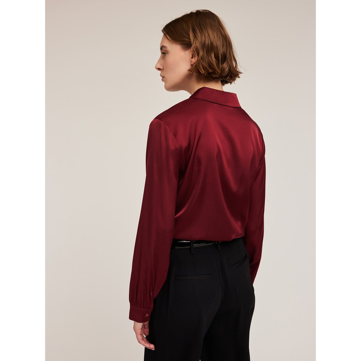 Chemise en satin burgundy, MOTIVI