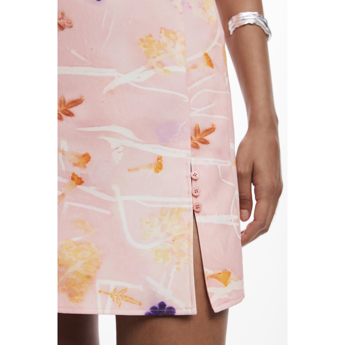 Robe courte à bretelles rose, DESIGUAL