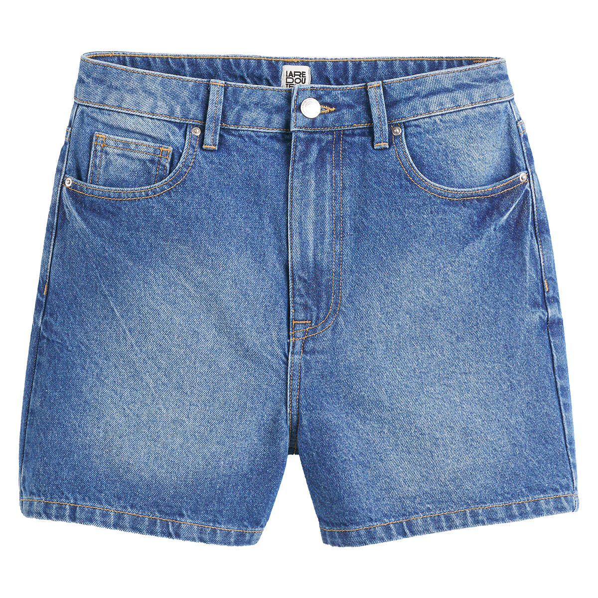 Short en denim, taille haute bleu stone, LA REDOUTE COLLECTIONS