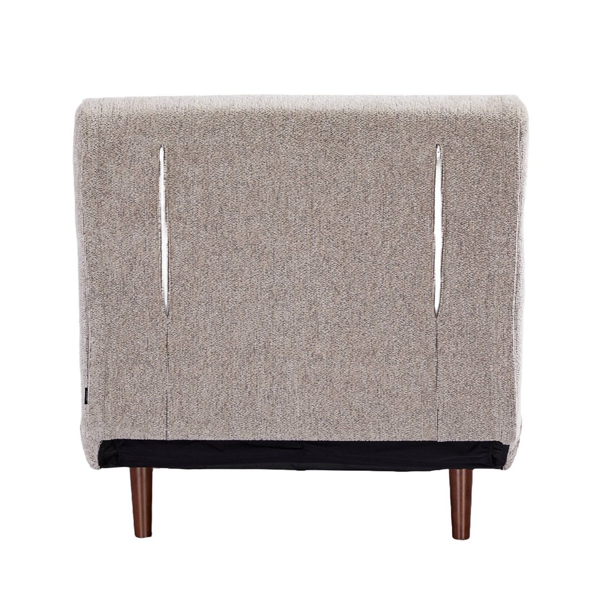 Chauffeuse convertible tissu chenille piètement bois 1 place GUEST gris, SWEEEK