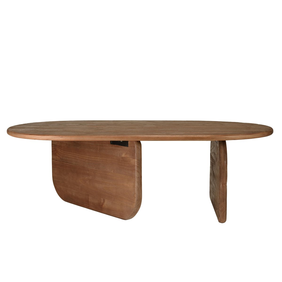 Table basse 140cm forme organique en bois de mindi ARCUS bois naturel, PIER IMPORT