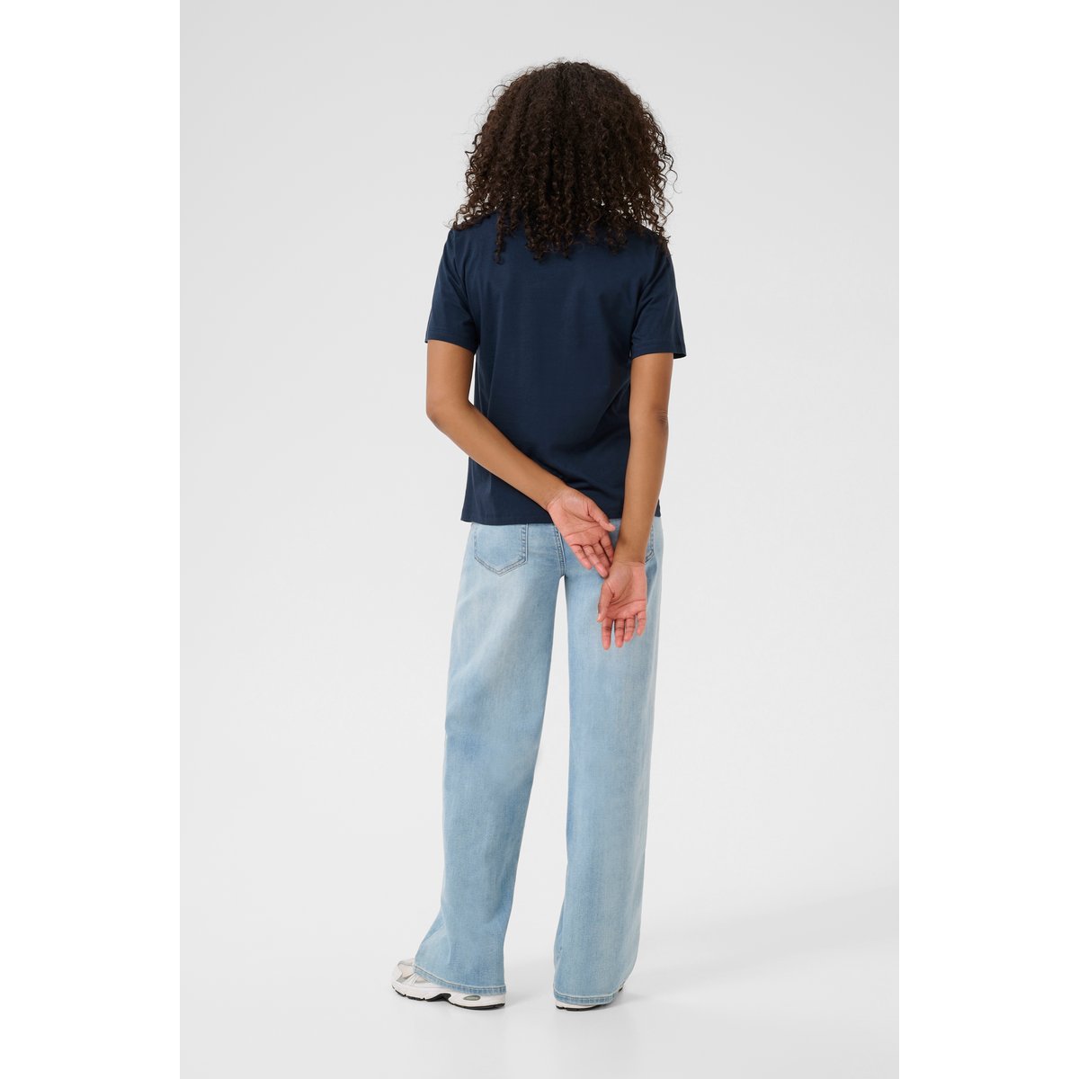 Short sleeved blouse bleu midnight marine, KAFFE