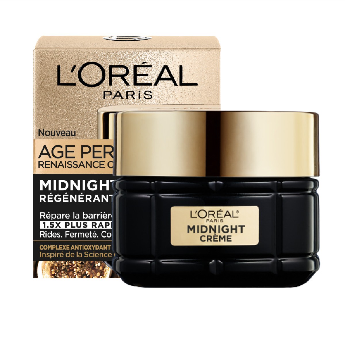 Crème Visage Anti-Âge Midnight couleur unique, L'OREAL PARIS