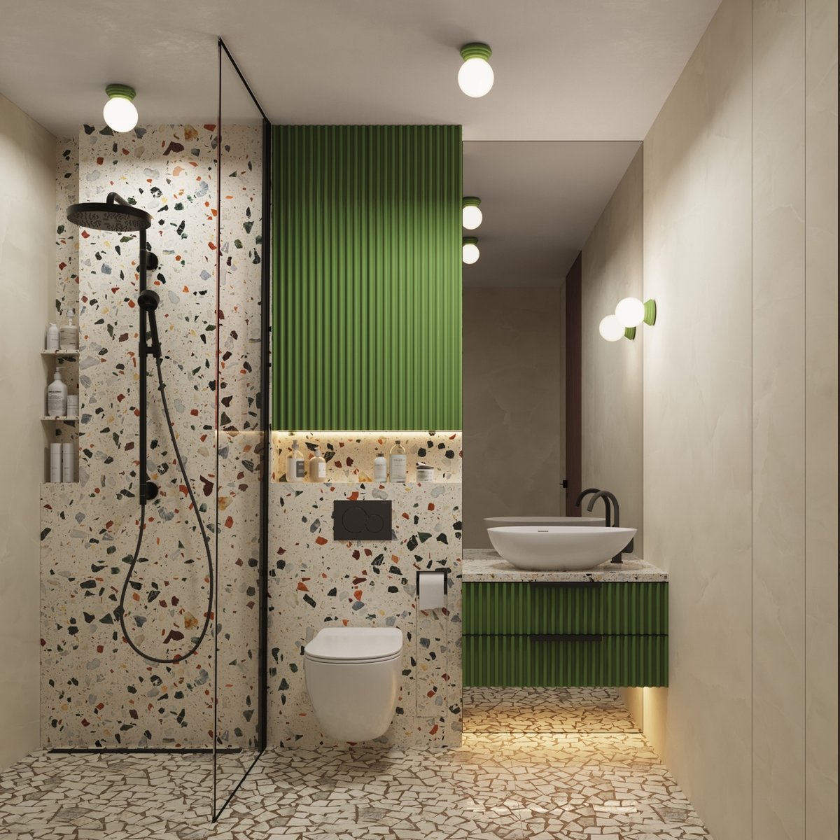 Plafonnier Céramique Vert Olive G9 1 Zori vert olive, EDEN