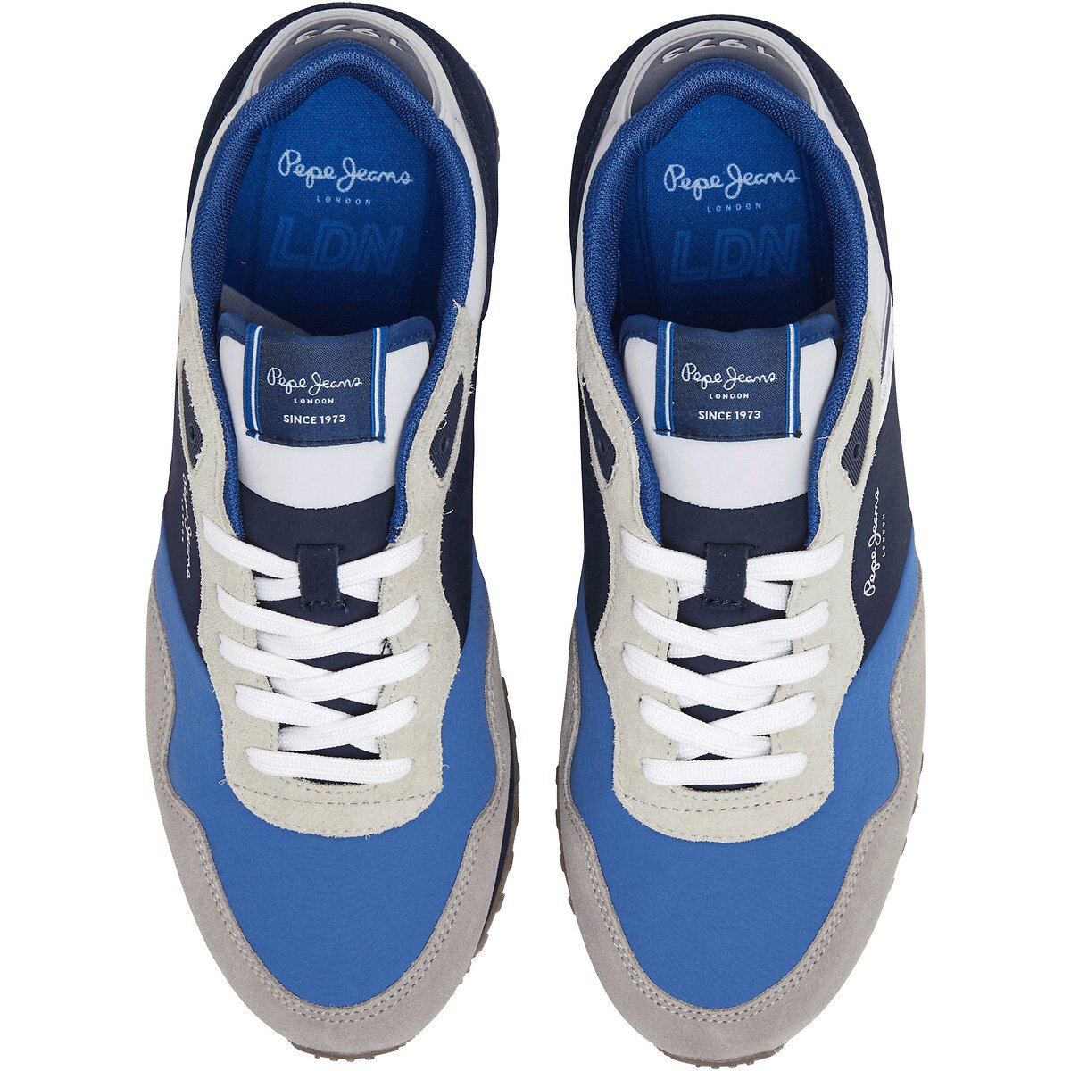 Baskets basses London Link bleu/gris, PEPE JEANS