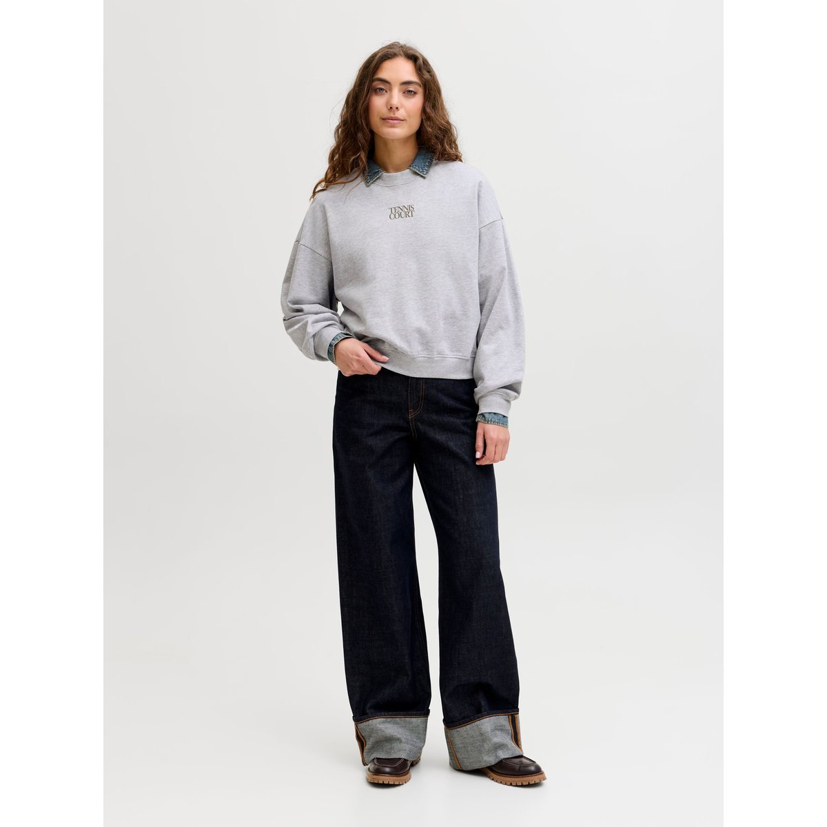 Sweat-Shirt light grey melange 1, JJXX