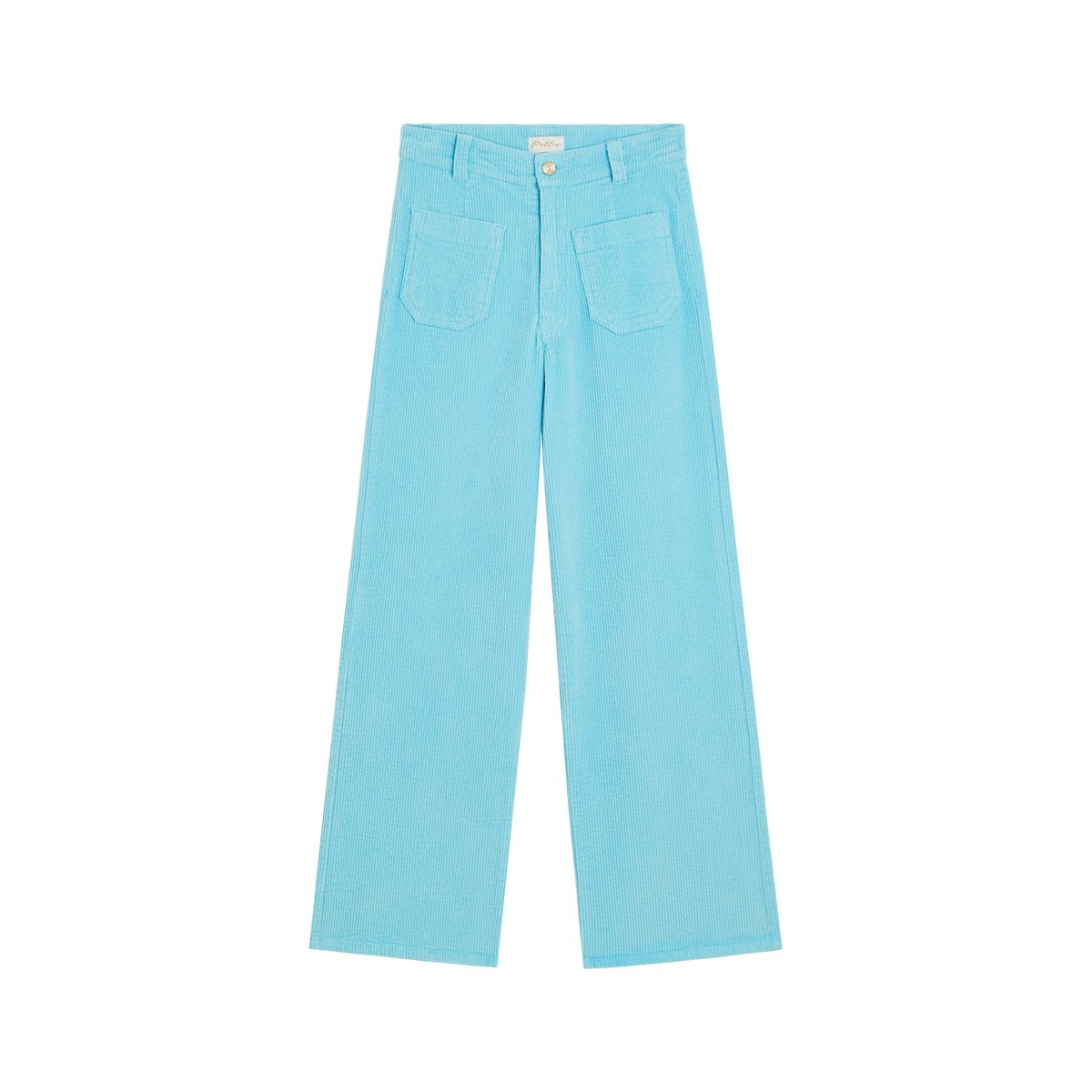 PANTALON JANE VELOURS CORDAZUR bleu clair, PULLIN