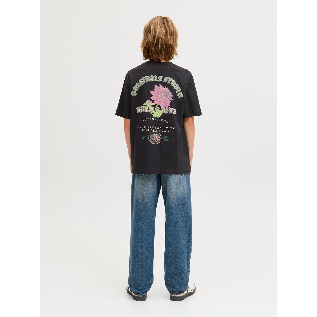 T-Shirt noire - black, JACK & JONES JUNIOR