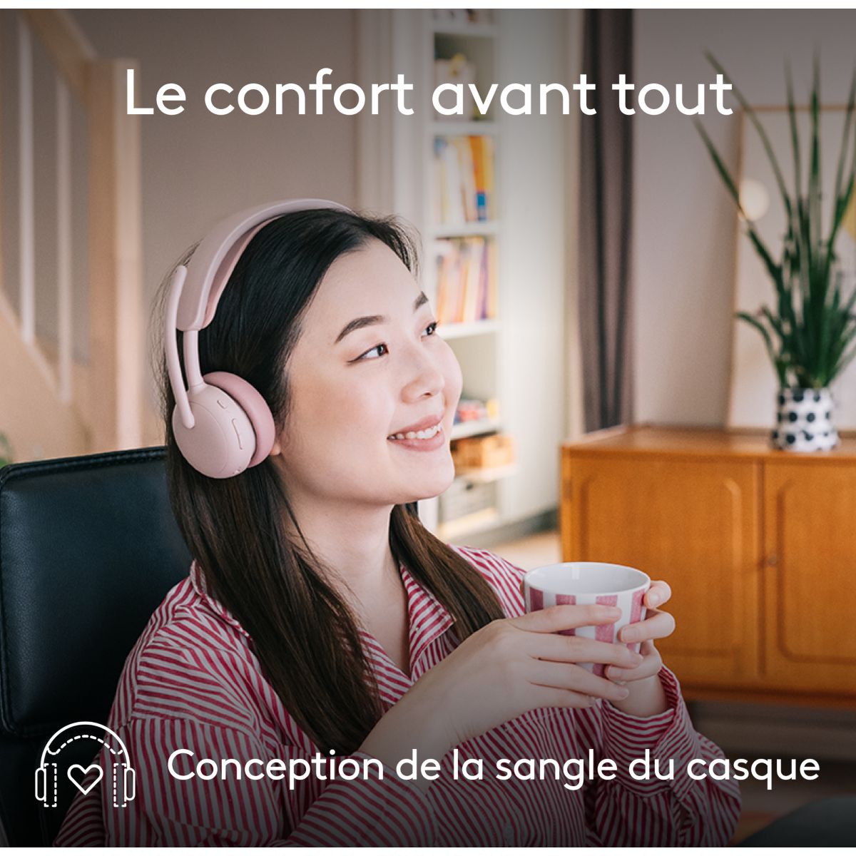 Micro-casque Zone Wireless 2 ROSE couleur unique, LOGITECH