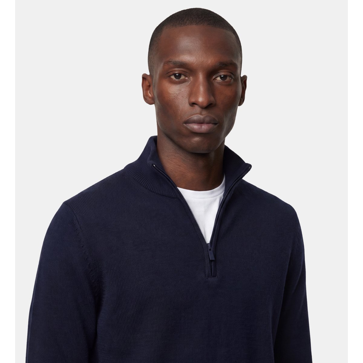 Pull camionneur droit tericam laine mérinos bleu marine, GALERIES LAFAYETTE