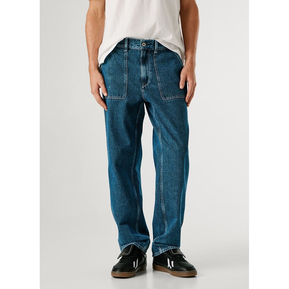 Jean tapered relaxed Carpenter bleu moyen, PEPE JEANS