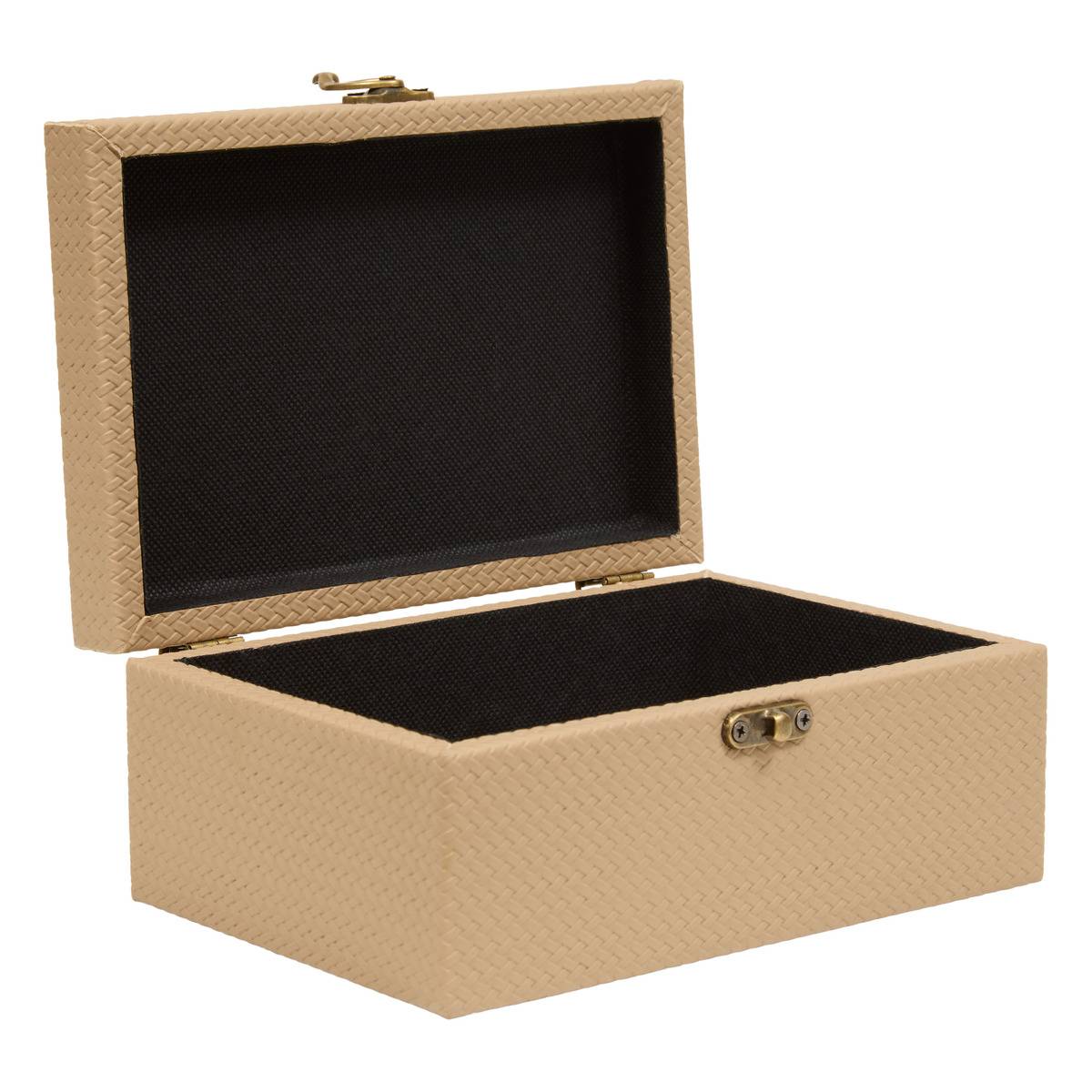 Lot de 4 boîtes rectangulaires BONIE taupe, ATMOSPHERA
