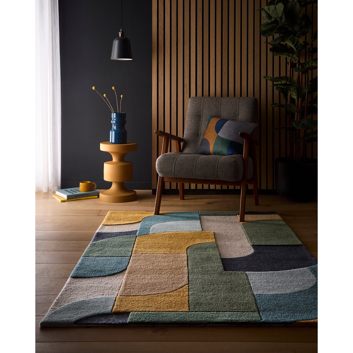 Origins Retro Deco Rug blue, SO'HOME