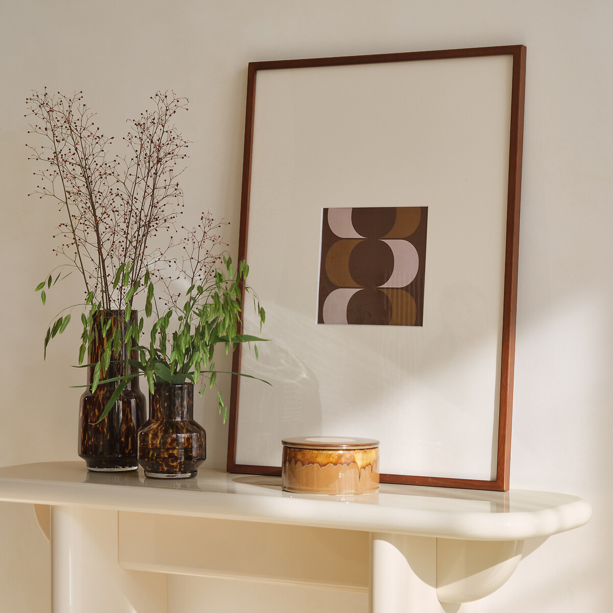 Vase en verre ambré, hauteur 28 cm, FAUVITA marron, LA REDOUTE INTERIEURS