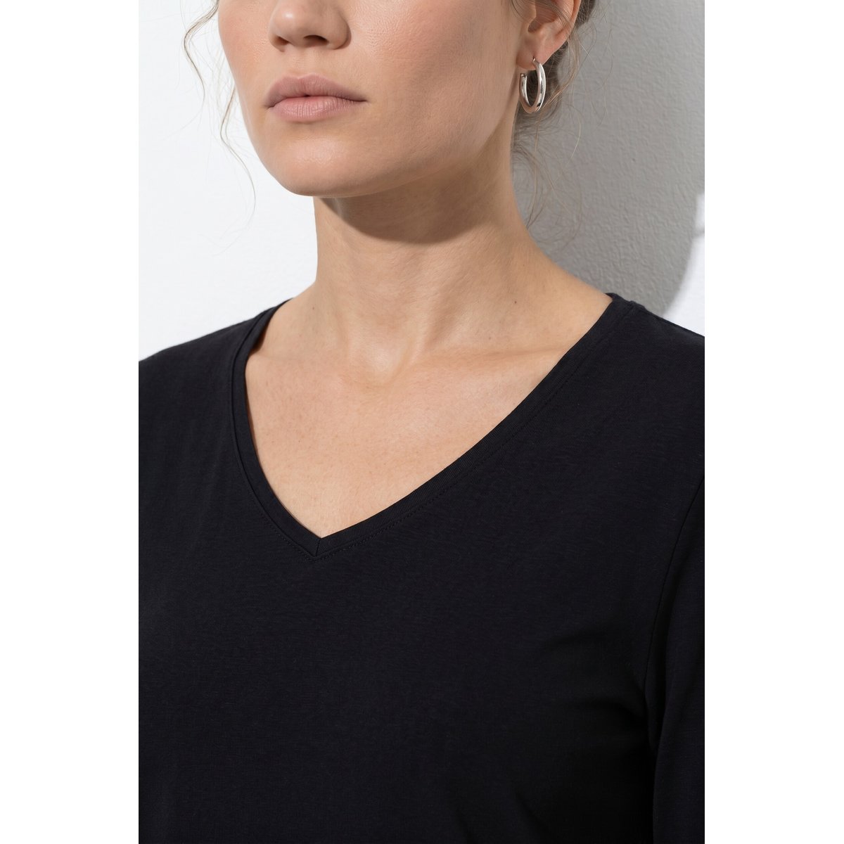 T-shirt « Cut it your way » en coton bio noir, ULLA POPKEN