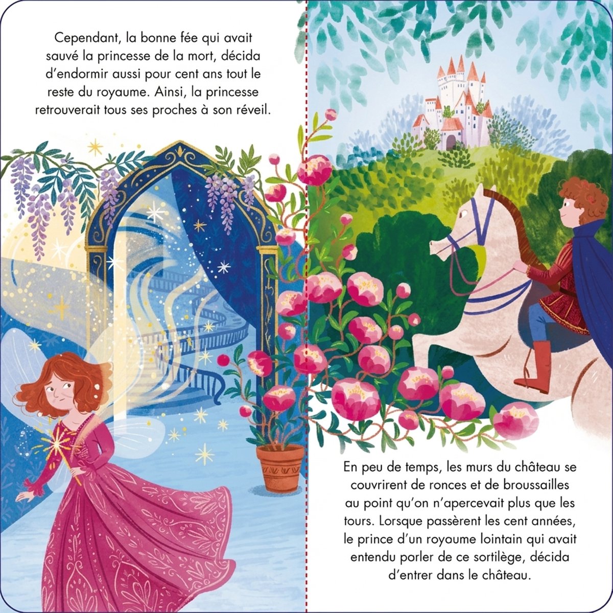 Puzzle et livre Disney, 30 pièces, La Belle au bois dormant rose, SASSI