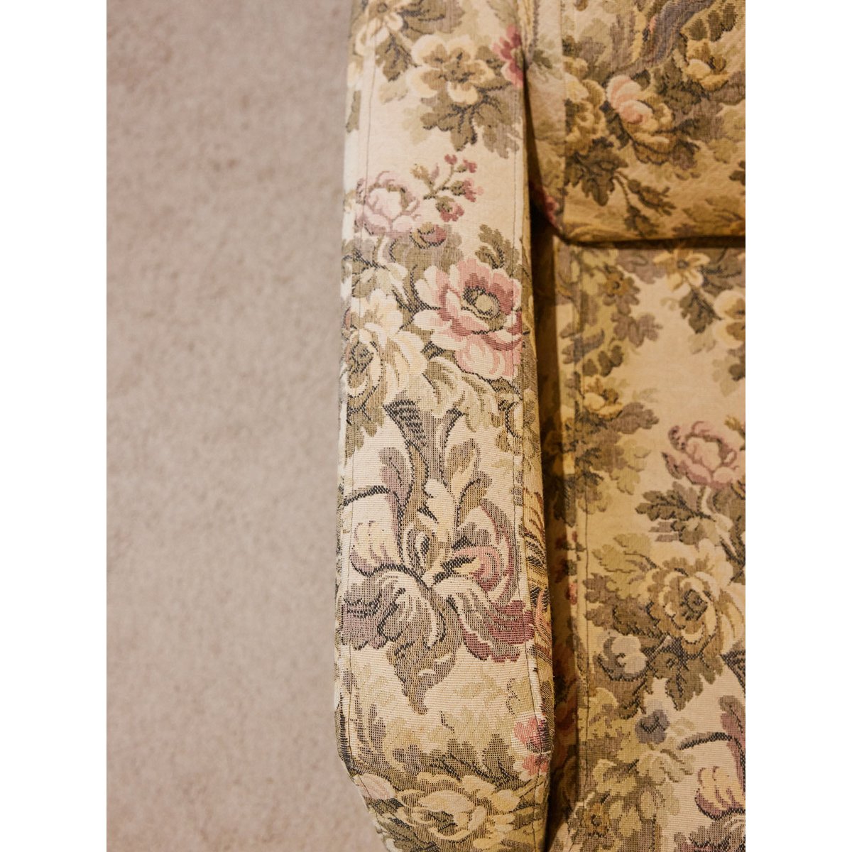 Fauteuil campagne en tissu Ernest N°1599 - Bon état blanc, DEBONGOUT