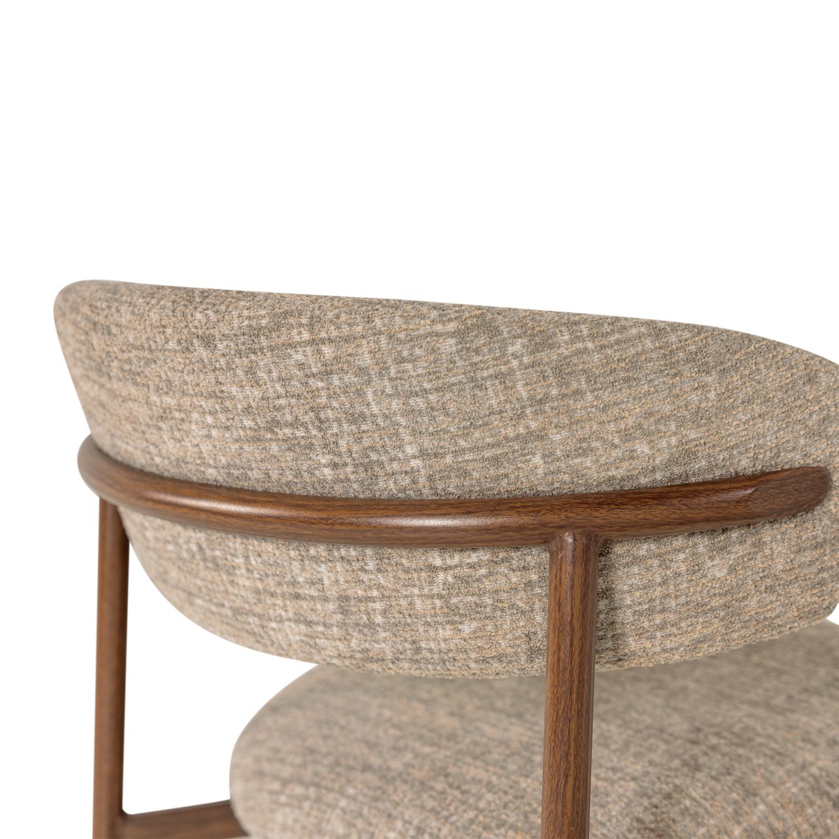 Lot de 2 chaises de salle à manger en tissu mélangé effet laine KELU naturel mélangé, WOOOD