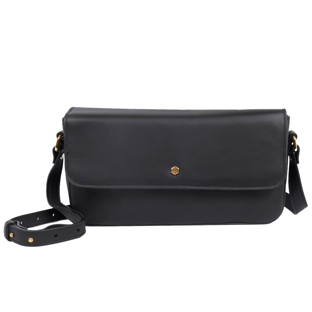 Sac baguette Hortense cuir noir, JULES & JENN