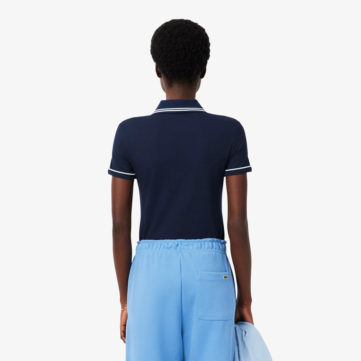 Polo L.12.D slim fit liserés bleu-3ui, LACOSTE