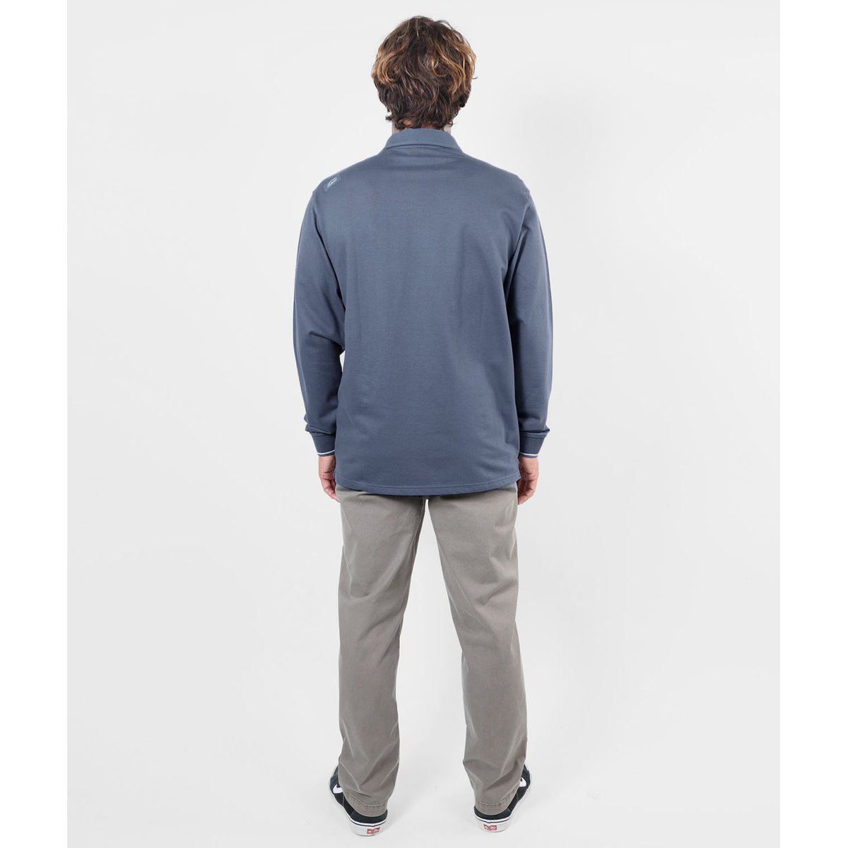 Polo manches longues TIMELESS vintage indigo, OXBOW