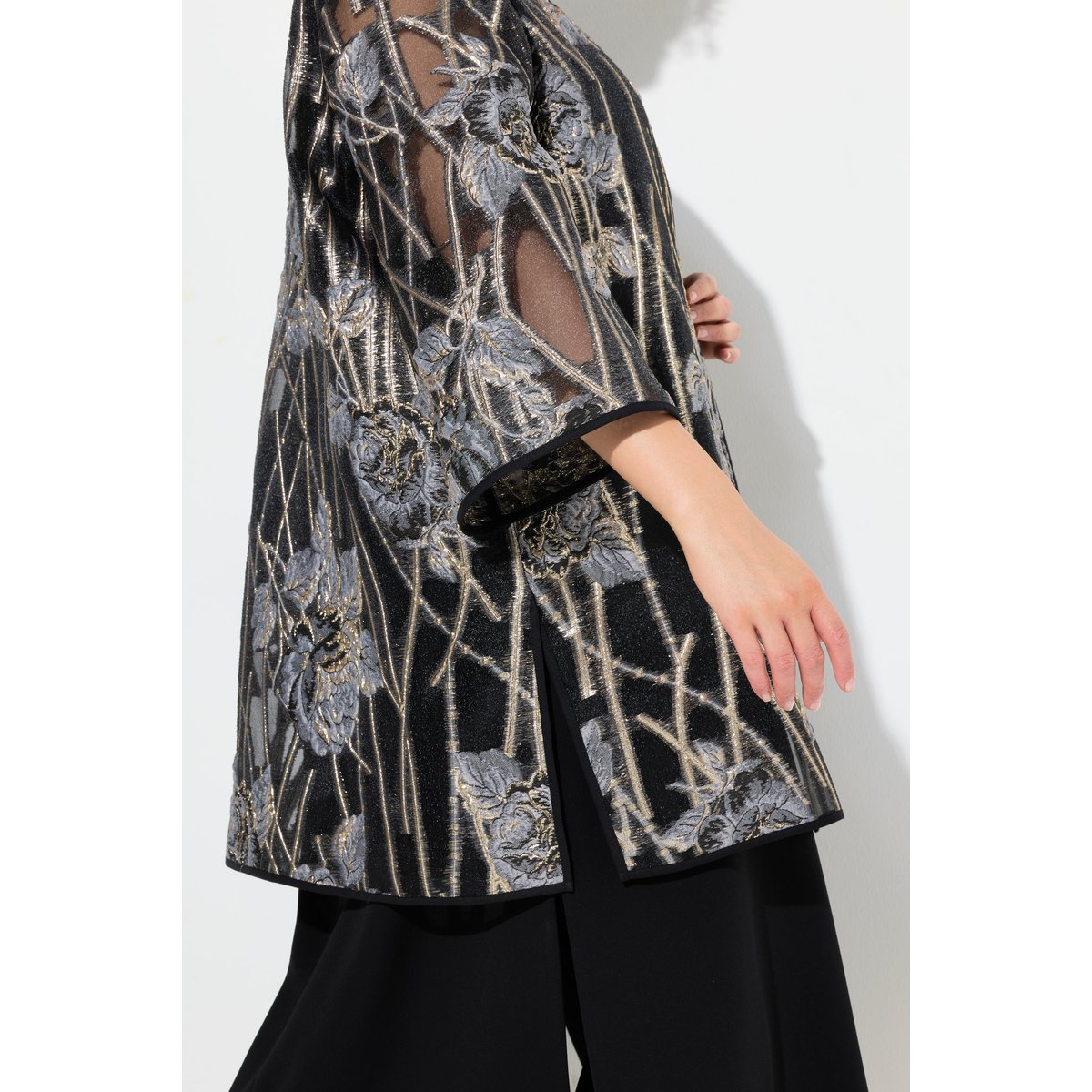 Veste ouverte en dentelle noir, ULLA POPKEN