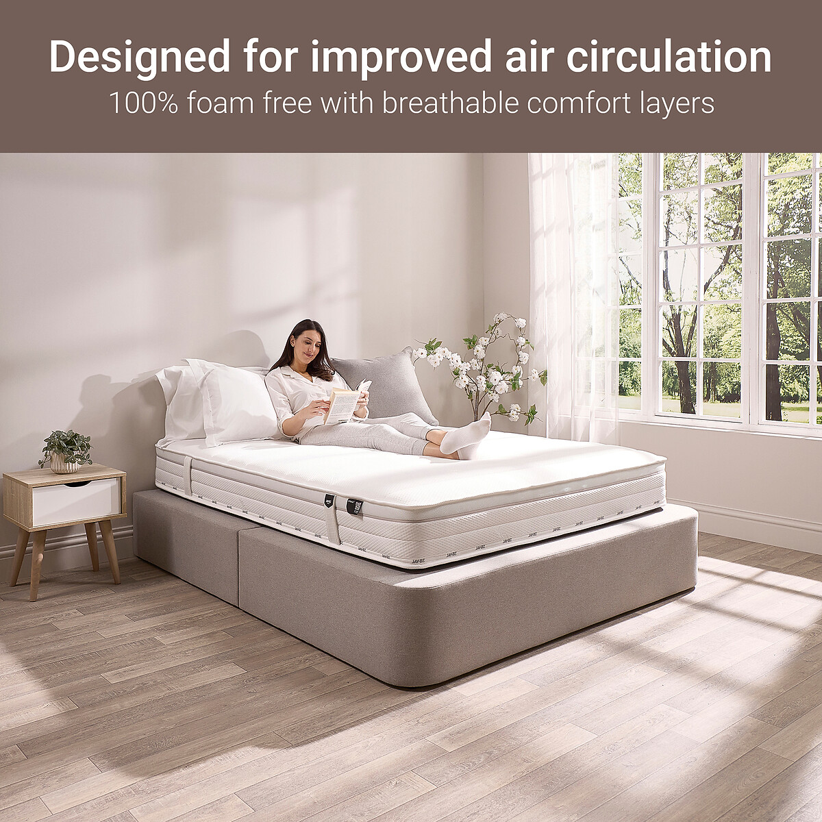 Jay-Be® 1000 e-Pocket™ Truecore® Eco-Friendly Mattress white, JAY-BE