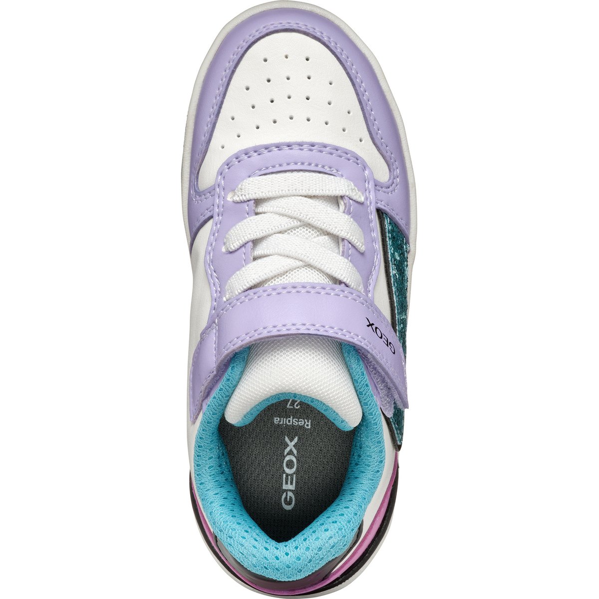 Baskets respirantes Washiba lilas/turquoise, GEOX