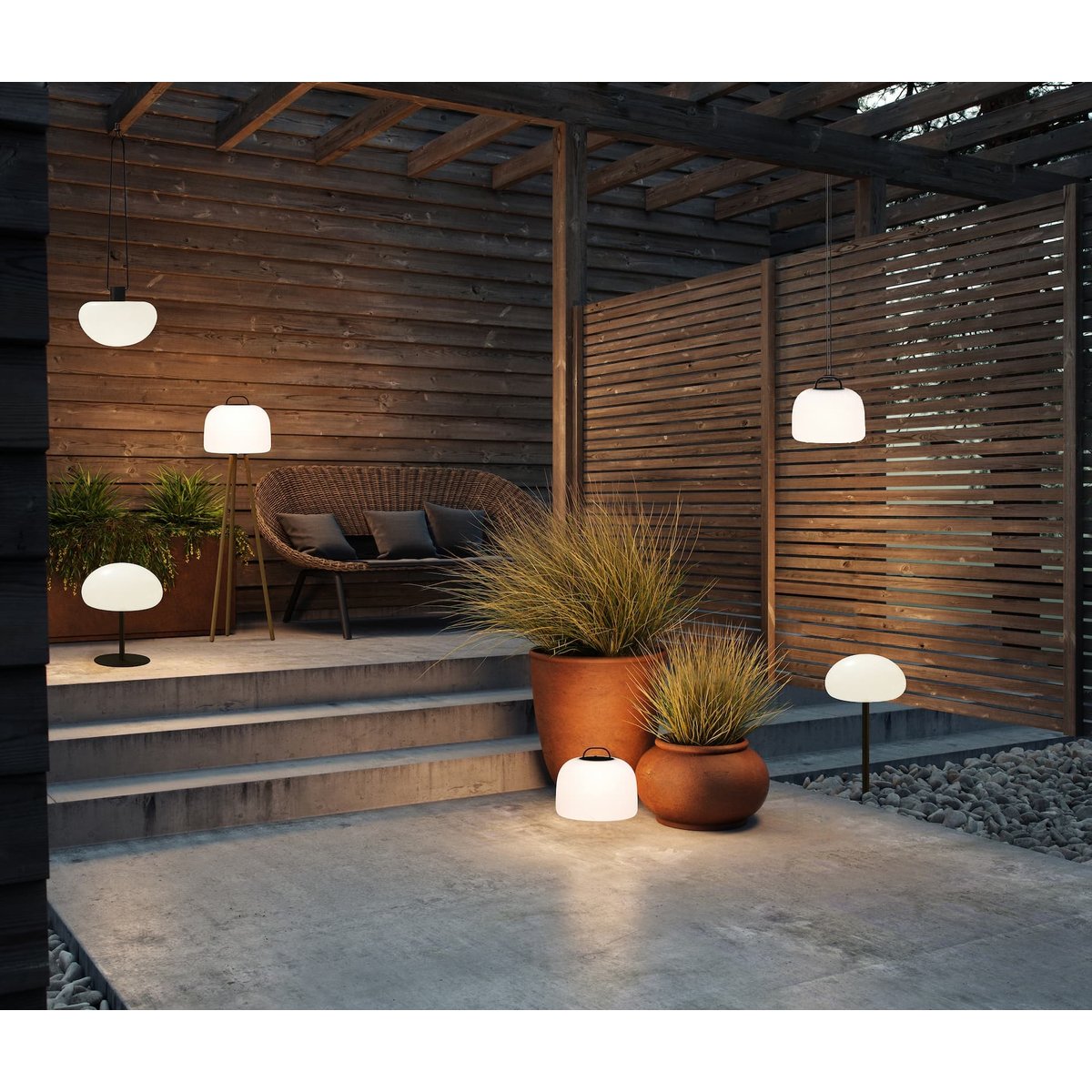 Luminaire nomade Forme champignons et Elégante d'extérieur / 450 Lumen - en plastique, SPONGE 34 blanc, NORDLUX