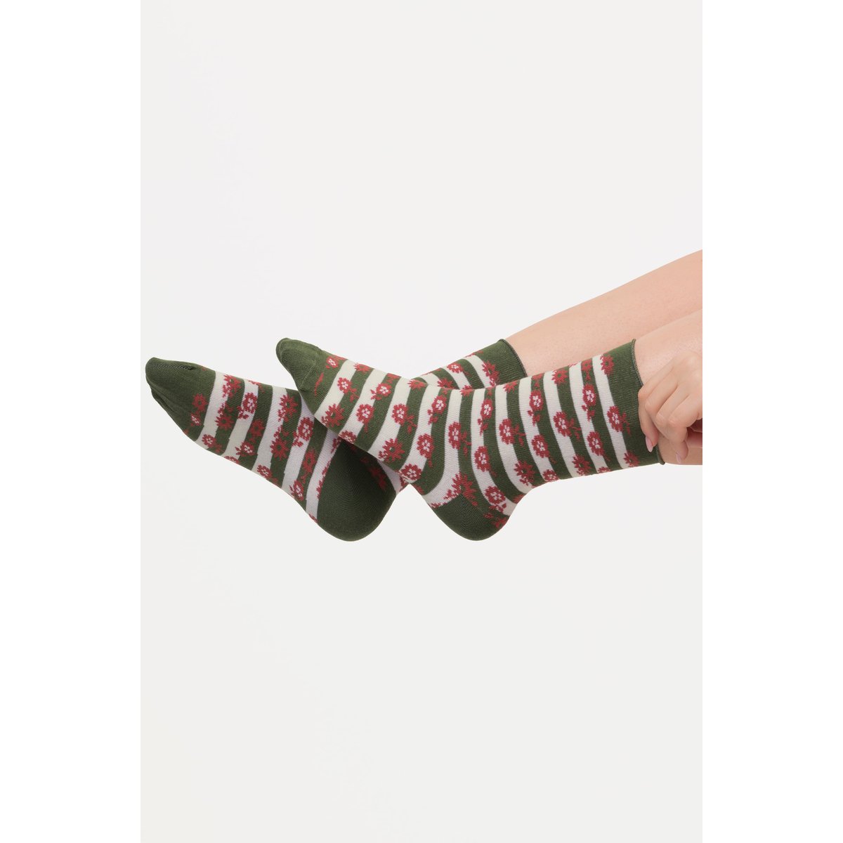 Chaussettes, lot de 3. Petites fleurs multicolore, ULLA POPKEN