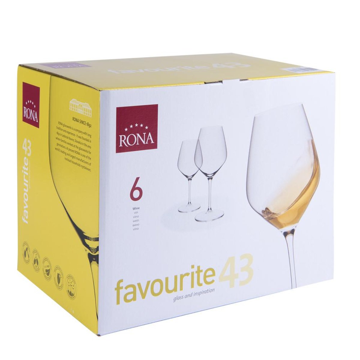 Verre à eau Favourite 43 cl (lot de 6) transparent / cristal, RONA