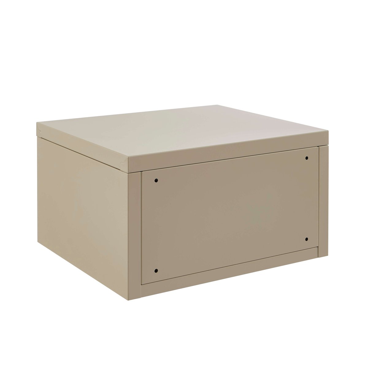 Table de chevet murale en acier taupe, PANTONE