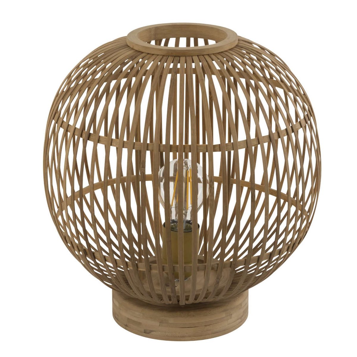 Lampe à poser boule en bambou petit modèle HILDEGARD beige, GLOBO LIGHTING