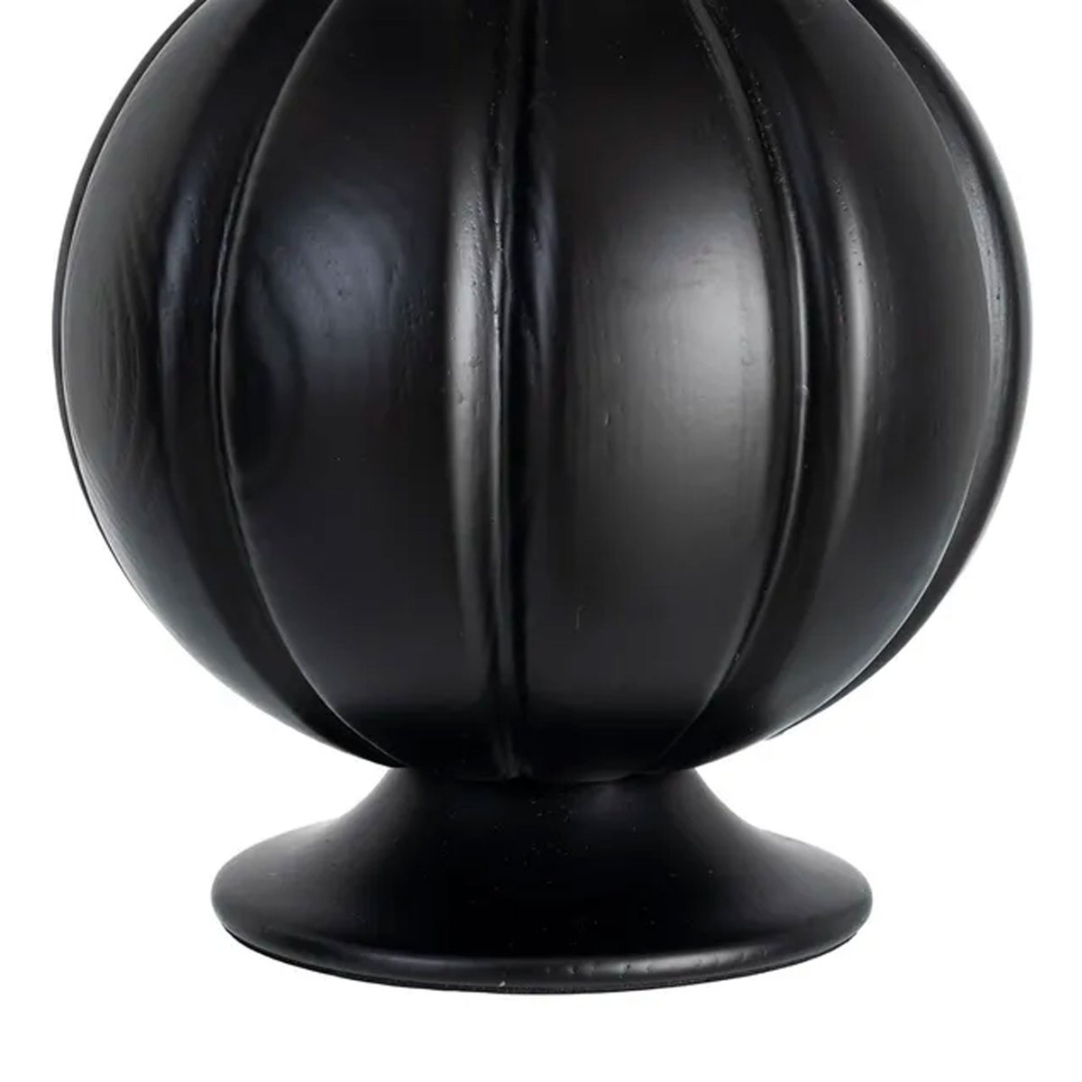 Lampe à poser bois noir et abat-jour tissu beige 24x24x47.5cm bois, WADIGA