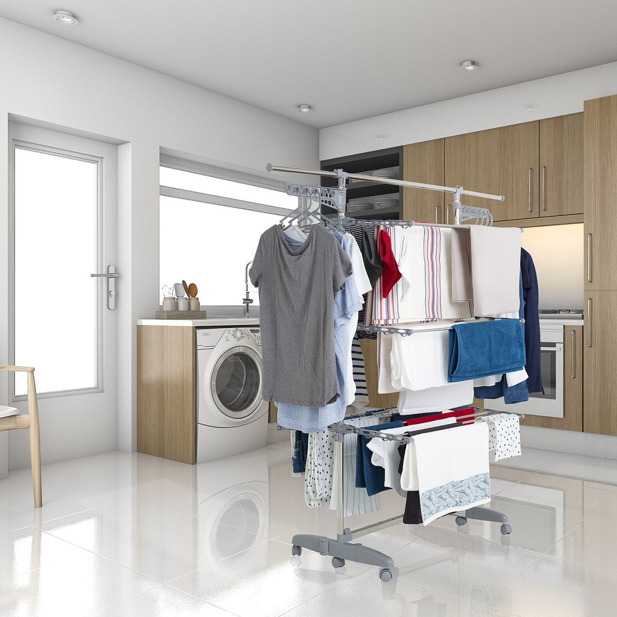 Etendoir à linge EXTRA 22M inox1a, KITCHEN MOVE