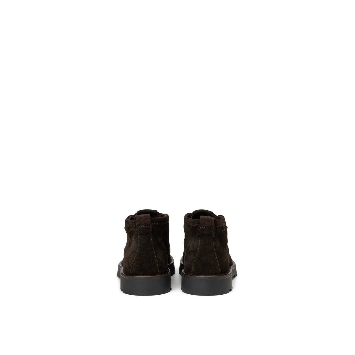 Chaussures à lacets, modèle Jack en cuir de vachette velours marron, MARC O'POLO