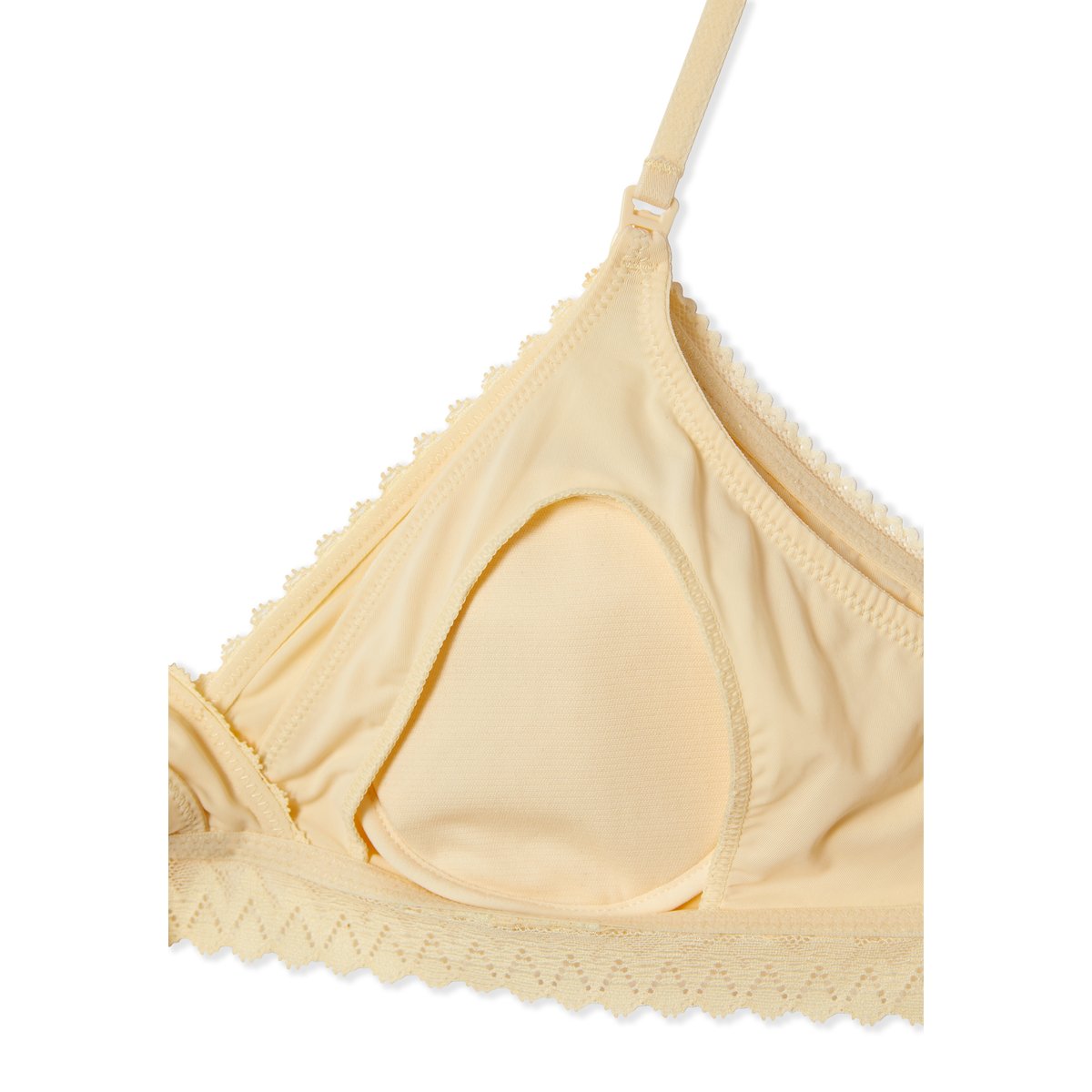 Soutien-gorge N.8 - Le triangle en coton avec clips d'allaitement et coussinets anti fuite MILK vanille, ETAM