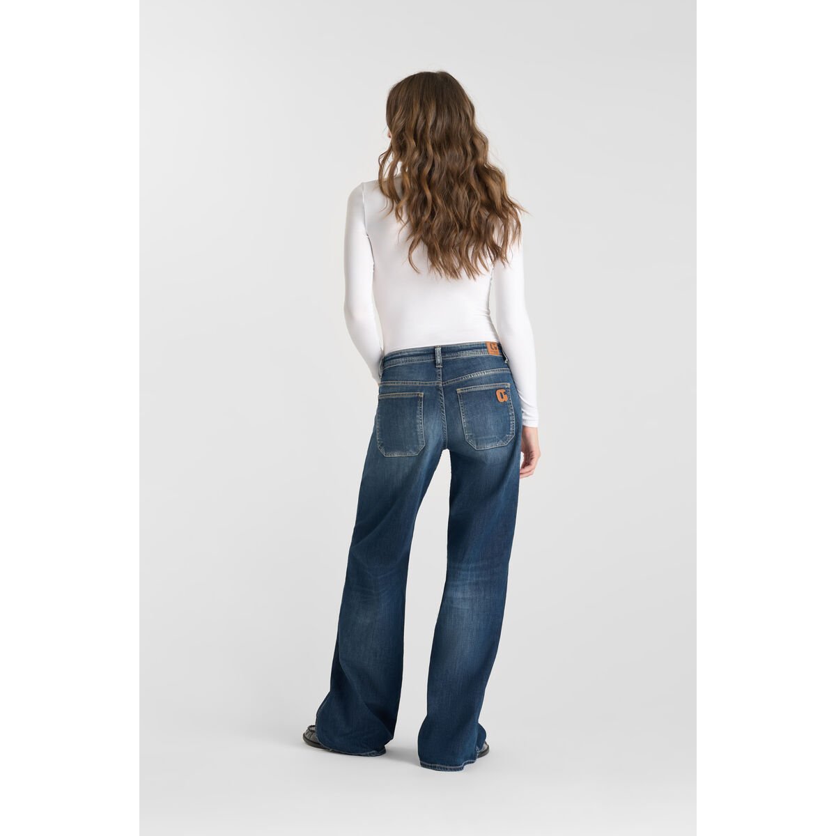 Jeans loose, large wide leg , longueur 34 blue, LE TEMPS DES CERISES
